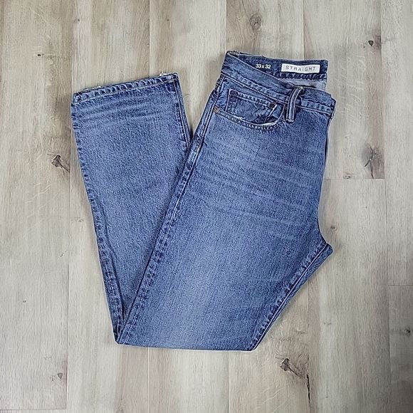 Men's Gap Straight Leg Blue Denim Jeans 33x32 - Picture 3 of 6